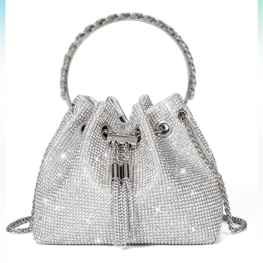 NWT Bling Crystal Rhinestone Purse for Women Sparkly Clutch Handbag